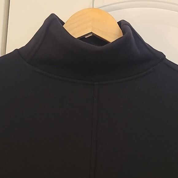 Athleta Cozy Karma Asymmetrical Neckline Sweatshirt Dress Black Size XXS - Picture 8 of 16